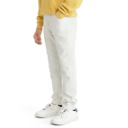 Rare Ones Boys White Cotton Blend Solid Jeans image 4