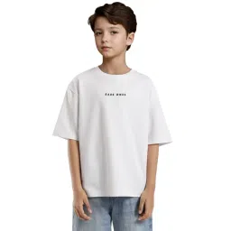 Rare Ones Boys White Cotton Graphic T-Shirt-picture-32