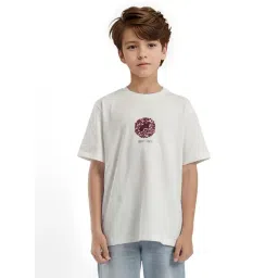 Rare Ones Boys White Cotton Graphic T-Shirt-picture-19