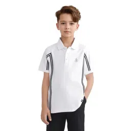 Rare Ones Boys White Cotton Solid Polo T-Shirt-picture-23