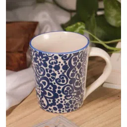 rare planet Handcrafted Blue and White Floral Ceramic Mugs-picture-19