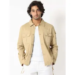Rare Rabbit Beige Regular Fit Solid Jacket-picture-40
