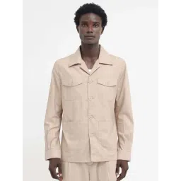 Rare Rabbit Beige Relaxed Fit Solid Jacket-picture-11