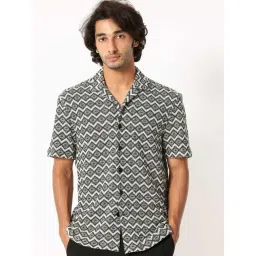 Rare Rabbit Black Cotton Regular Fit Printed Shirt-picture-45