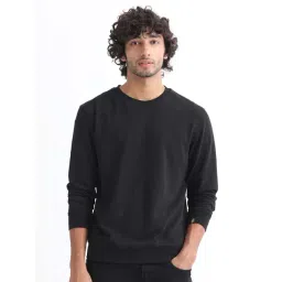 Rare Rabbit Black Regular Fit Embroidered Sweatshirt-picture-32