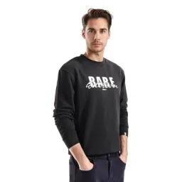 Rare Rabbit Black Regular Fit Graphic Sweatshirt-picture-14