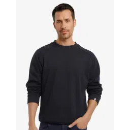 Rare Rabbit Black Regular Fit Solid Sweatshirt-picture-36