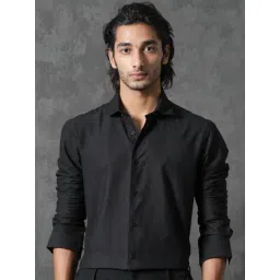 Rare Rabbit Black Tailored Fit Stripes Shirt-picture-13