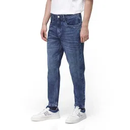 Rare Rabbit Blue Comfort Fit Solid Jeans image 4