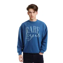 Rare Rabbit Blue Oversized Fit Graphic Sweatshirt-picture-38
