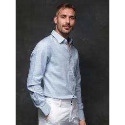 Rare Rabbit Blue Regular Fit Checks Shirt image 3