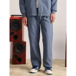 Rare Rabbit Blue Regular Fit Colorblock Trackpants-picture-18