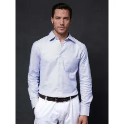 Rare Rabbit Blue Regular Fit Dobby Shirt-picture-34