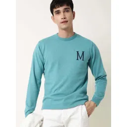 Rare Rabbit Blue Regular Fit Jacquard Sweatshirt-picture-39