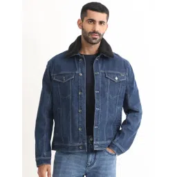 Rare Rabbit Blue Regular Fit Solid Jacket-picture-41