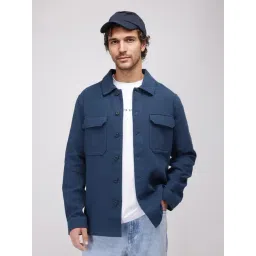 Rare Rabbit Blue Regular Fit Solid Shaket-picture-22