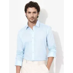 Rare Rabbit Blue Regular Fit Solid Shirt-picture-32