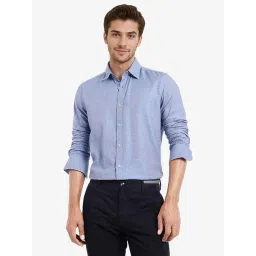 Rare Rabbit Blue Regular Fit Solid Shirt-picture-37