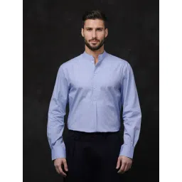 Rare Rabbit Blue Regular Fit Solid Shirt-picture-38