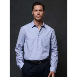 Rare Rabbit Blue Regular Fit Stripes Shirt-picture-27