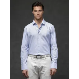 Rare Rabbit Blue Regular Fit Textured Shirt-picture-38