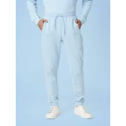 Rare Rabbit Blue Relaxed Fit Solid Trackpants-picture-22
