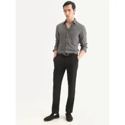 Rare Rabbit Cazn Black Blended Regular Fit Printed Shirt image 4