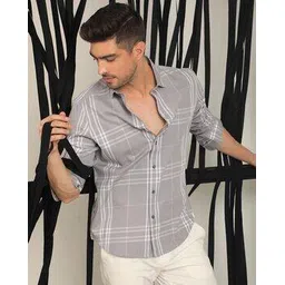 rare rabbit Checked Slim Fit Cotton Shirt-picture-34