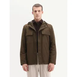 Rare Rabbit Coffee Brown Polyester Solid Regular Fit Jacket-picture-10