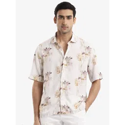 RARE RABBIT Floral Printed Comfort Slim Fit Cotton Casual Shirt-picture-25