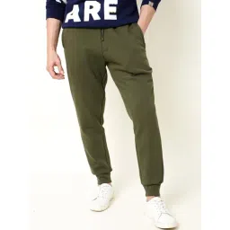 Rare Rabbit Green Cotton Regular Fit Solid Joggers-picture-26