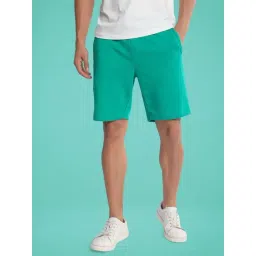 Rare Rabbit Green Cotton Regular Fit Solid Shorts-picture-33