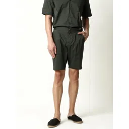 Rare Rabbit Green Cotton Regular Fit Solid Shorts-picture-32