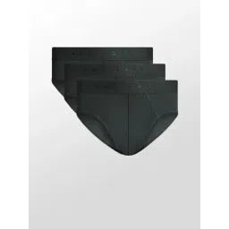 Rare Rabbit Green Cotton Slim Fit Solid Briefs (Pack of 3)-picture-16