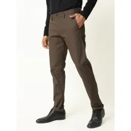 Rare Rabbit Green Cotton Solid Slim Fit Formal Trousers-picture-15