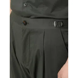 Rare Rabbit Green Cotton Solid Slim Fit Formal Trousers image 5