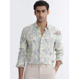 Rare Rabbit Green Regular Fit Paisley Shirt-picture-10