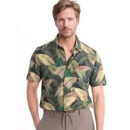 Rare Rabbit Green Regular Fit Printed Shirt-picture-44