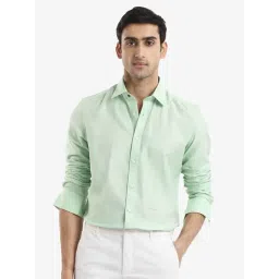 Rare Rabbit Green Regular Fit Solid Shirt-picture-40
