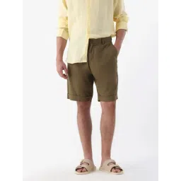 Rare Rabbit Green Regular Fit Solid Shorts-picture-29