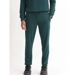 Rare Rabbit Green Regular Fit Solid Trackpants-picture-48