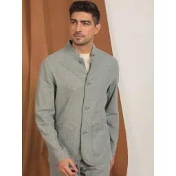 Rare Rabbit Green Regular Fit Stripes Jacket-picture-12