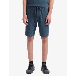 Rare Rabbit Green Regular Fit Textured Shorts-picture-26