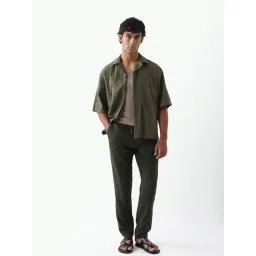 Rare Rabbit Green Solid Regular Fit Formal Trousers-picture-10