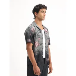 Rare Rabbit Green Viscose Floral Relaxed Fit Casual Shirt-picture-17