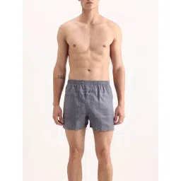 Rare Rabbit Grey Cotton Regular Fit Checks Boxers-picture-19