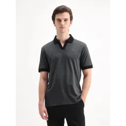 Rare Rabbit Grey Cotton Regular Fit Solid Polo T-Shirt-picture-27