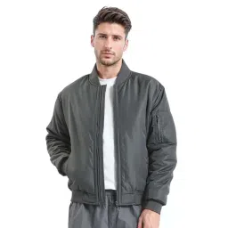 Rare Rabbit Grey Regular Fit Solid Jacket-picture-30