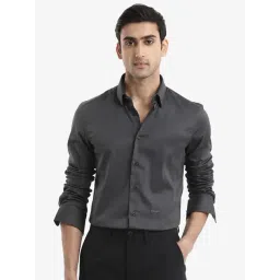 Rare Rabbit Grey Regular Fit Solid Shirt-picture-48