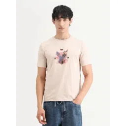 Rare Rabbit Lan Orange Blended Regular Fit Graphic T-Shirt-picture-42